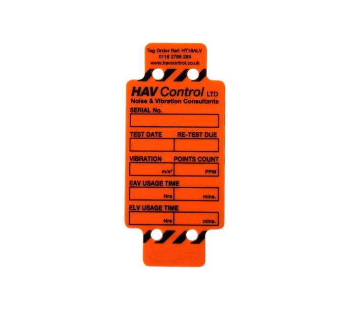 Hand-Arm Vibration Tags, Amber