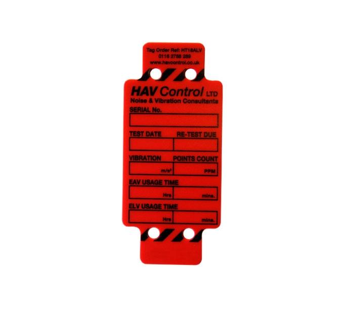 Hand-Arm Vibration Tags, Red