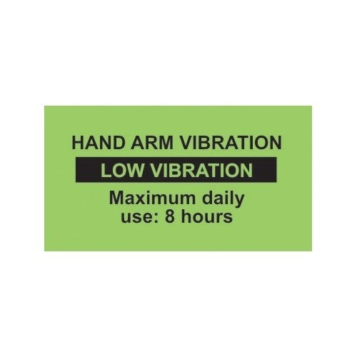 Hand-Arm Vibration Warning Labels, Green