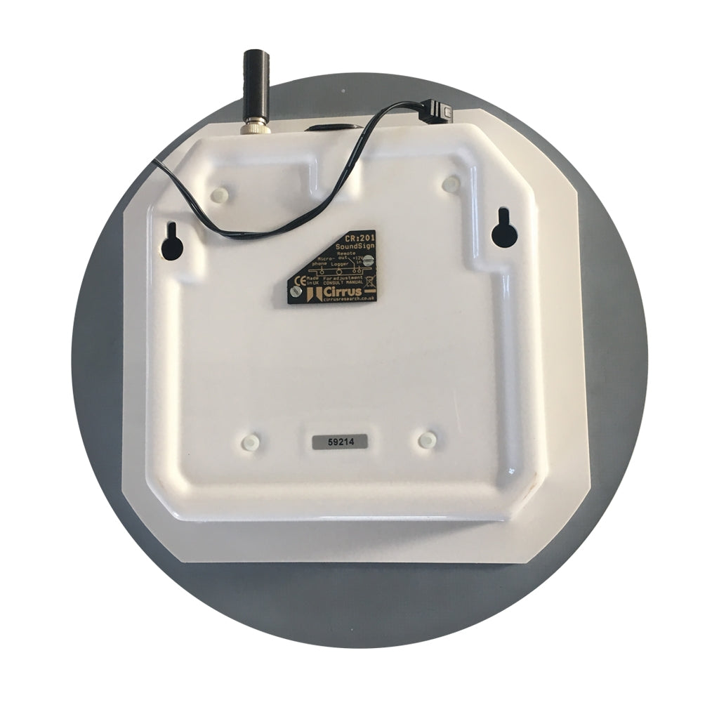 SoundSign Noise Warning Sign with microphone & mains power supply.