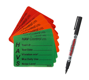 Write & Seal HAV Warning Labels - Multipack (90 Labels)