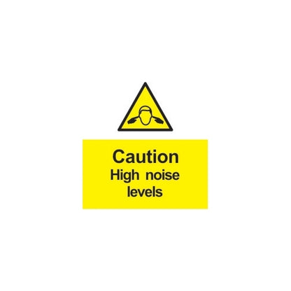 Caution High Noise Levels Labels - Supplied In Packs Of 30 & 66