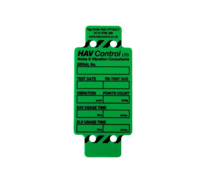 Hand-Arm Vibration Tags - HT18ALV - Supplied In Packs Of 10 – HavControl