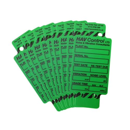 Vibrating Tools Tags Hand-Arm Vibration Tags, HAV Tags Green – HavControl
