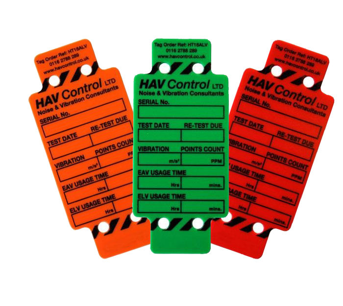 Vibrating Tools Tags Hand-Arm Vibration Tags - HT18ALV - Supplied In Packs Of 10 – HavControl