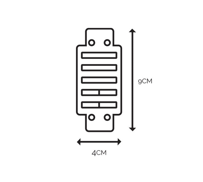 Hand-Arm Vibration Warning Tags Dimensions