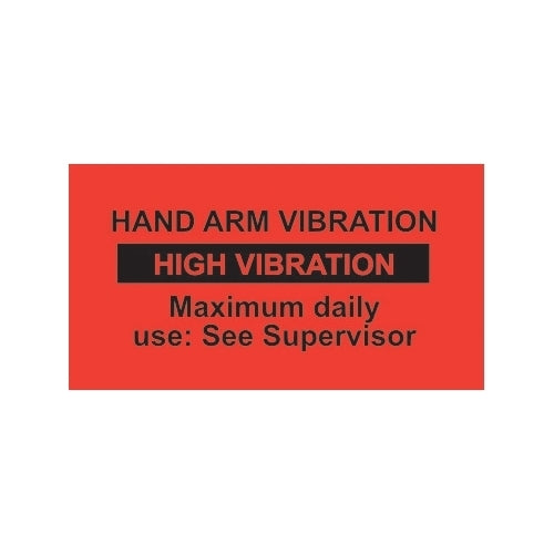 Hand-Arm Vibration Warning Labels - Supplied In Packs Of 10