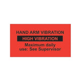 Hand-arm vibration Warning Labels - Supplied in packs of 10