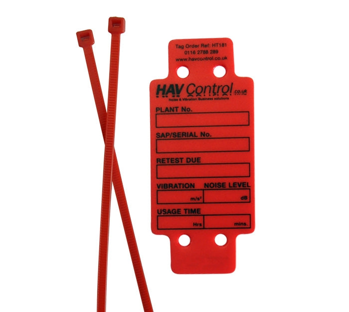 Hand-Arm Vibration Warning Tags, Red