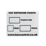 HAV Exposure Points Labels 41mm x 35mm - Supplied In Packs Of 20