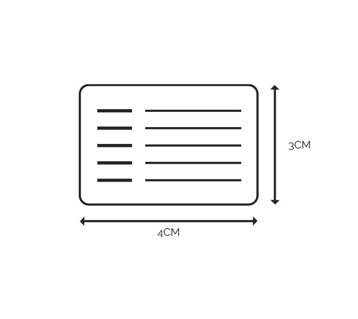 Write & Seal Hand Arm Vibration Warning Label Dimensions