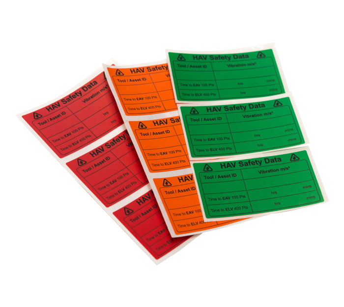 HAV Safety Data Labels In Packs Of 10