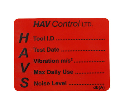 Write And Seal Hand Arm Vibration Warning Labels, Red